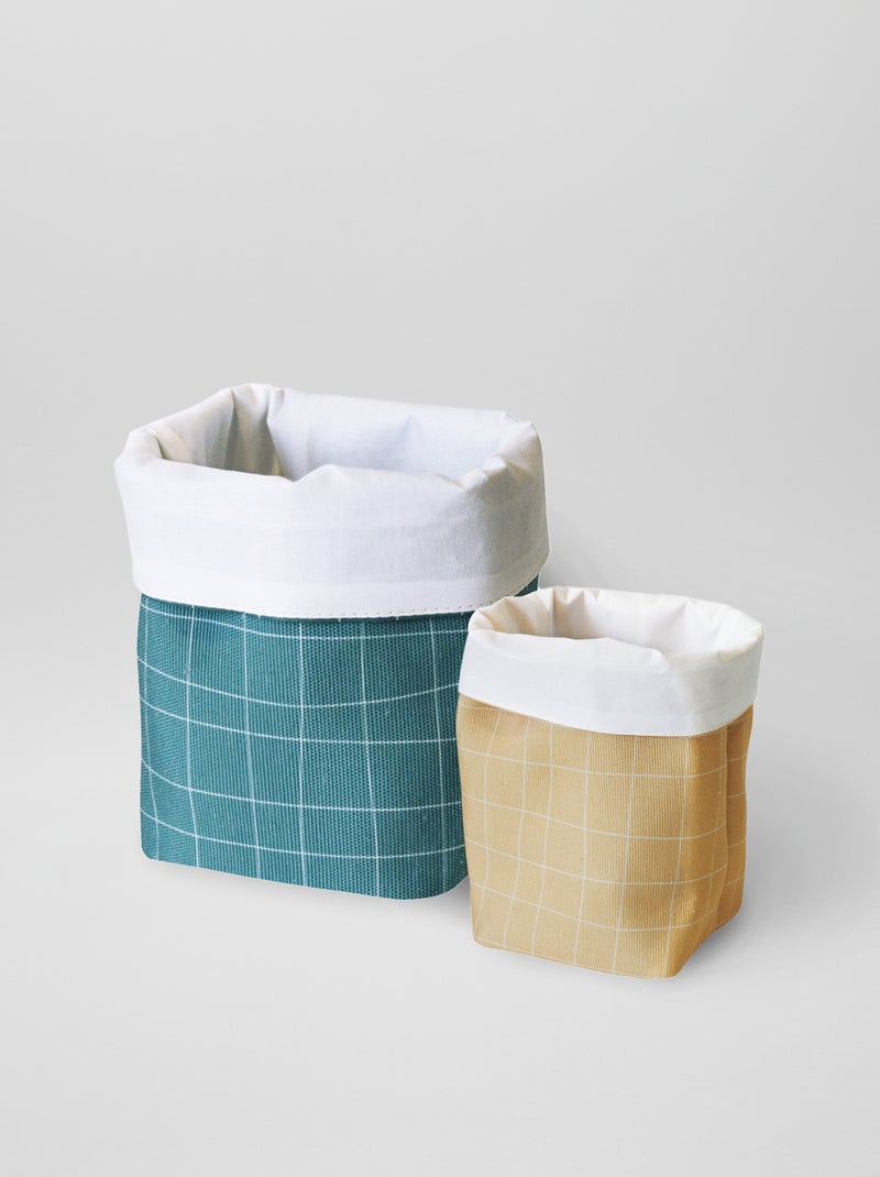 Set van 2 stoffen manden BIEGE - Kiabi