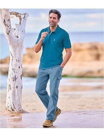Set van 2 supercomfortabele cargobroeken in jeansstof - ATLAS FOR MEN