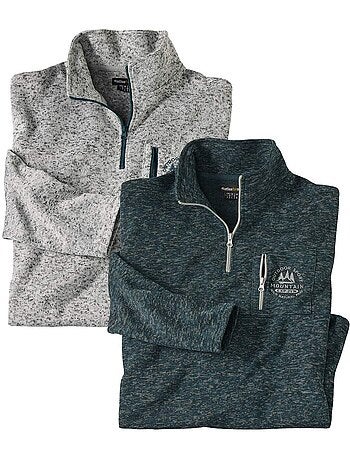 Set van 2 sweaters met ritskraag - atlas for men
