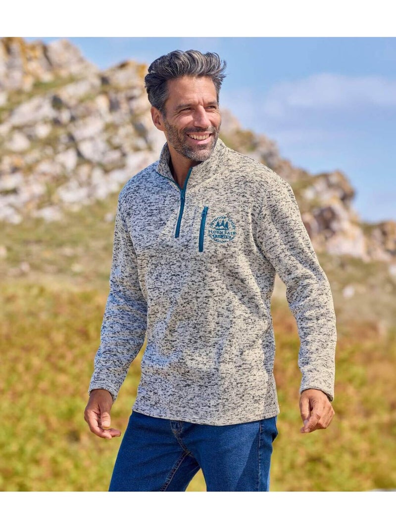 Set van 2 sweaters met ritskraag - atlas for men Blauwgrijs - Kiabi