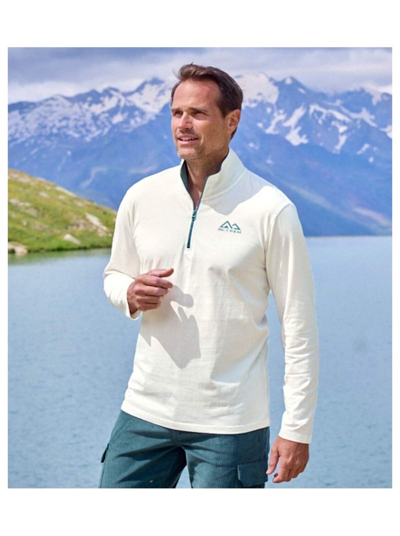 Set van 2 sweaters van jerseystof - ATLAS FOR MEN Wit Groen - Kiabi