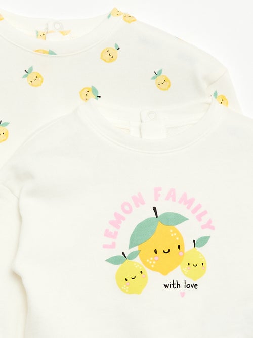 Set van 2 sweaters van lichte molton (French Terry) - 2 stuks - Kiabi