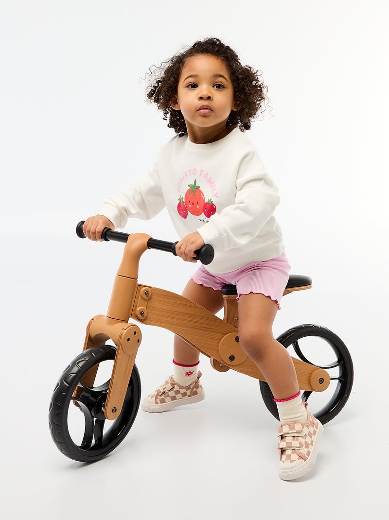 Set van 2 sweaters van lichte molton (French Terry) - 2 stuks Wit - Kiabi