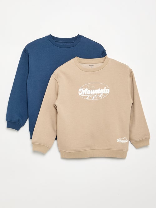 Set van 2 sweats met lange mouwen - Kiabi Set van 2 sweats met lange mouwen - Kiabi