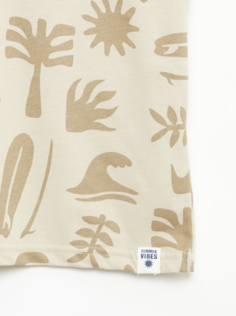 Set van 2 T-shirts Biege - Kiabi