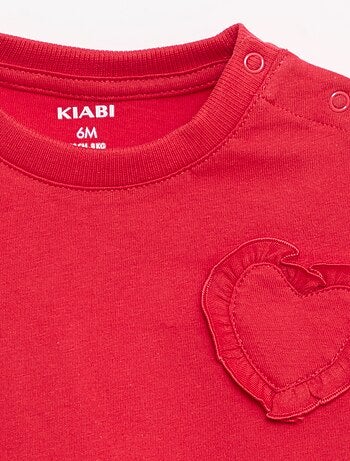 Set van 2 T-shirts met borstdetail