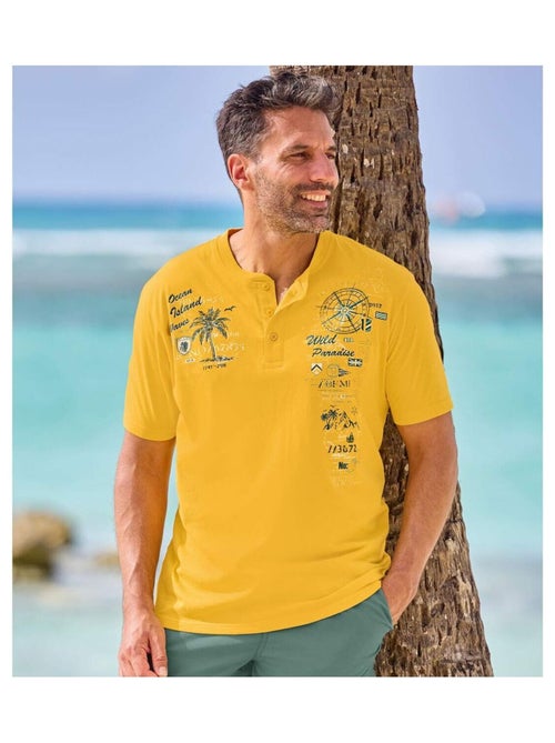 Set van 2 T-shirts met knopenhals - ATLAS FOR MEN - Kiabi