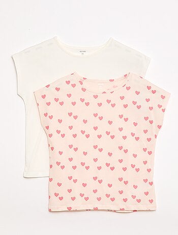 Set van 2 T-shirts met korte mouwen - 2 stuks