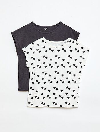 Set van 2 T-shirts met korte mouwen - 2 stuks