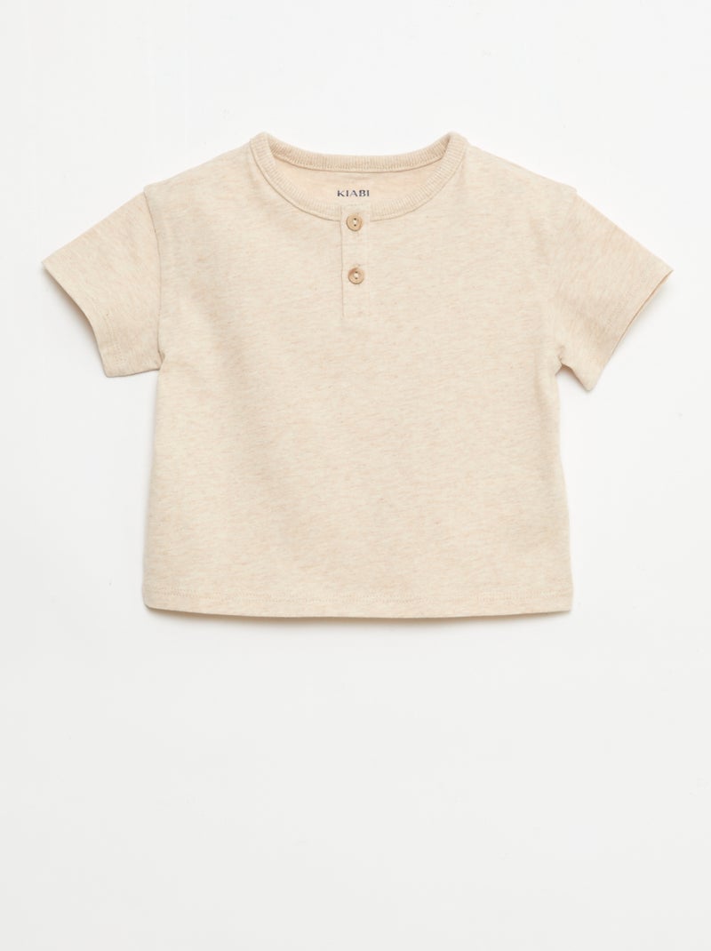 Set van 2 T-shirts met korte mouwen Biege - Kiabi