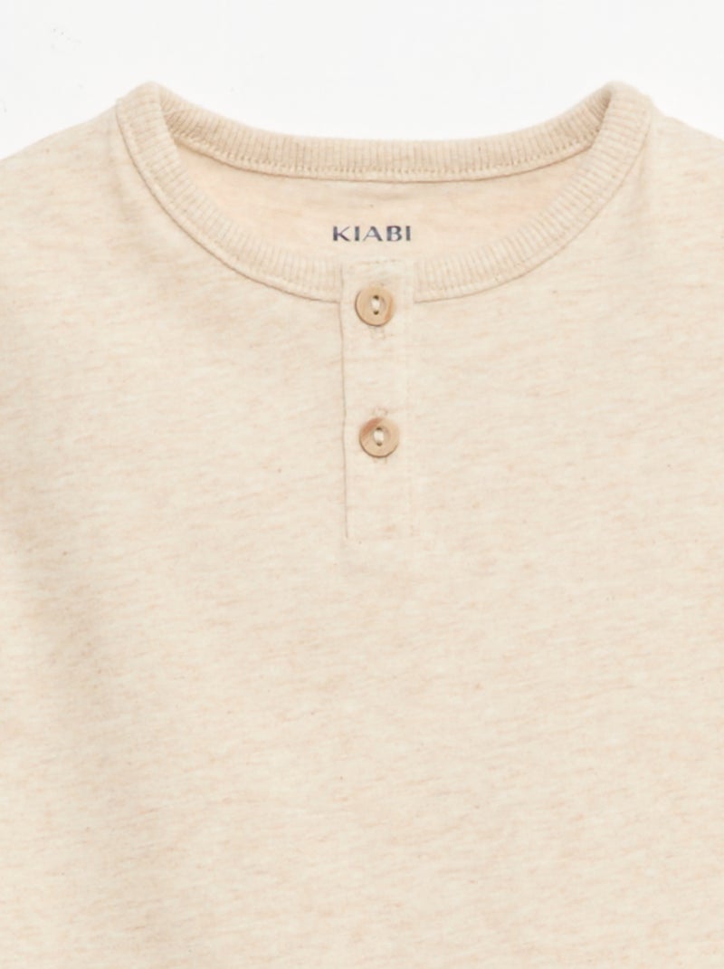 Set van 2 T-shirts met korte mouwen Biege - Kiabi