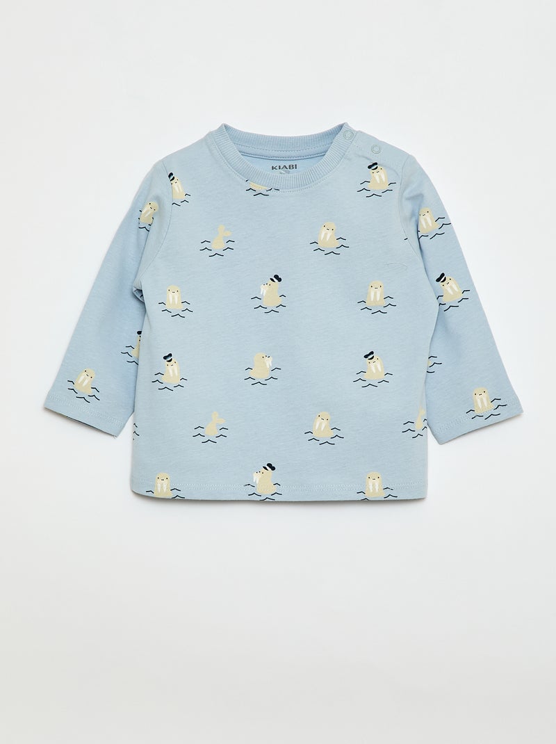 Set van 2 T-shirts met korte mouwen Blauw - Kiabi