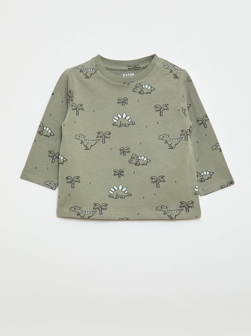 Set van 2 T-shirts met korte mouwen Kaki - Kiabi
