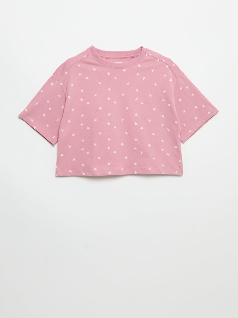 Set van 2 T-shirts met korte mouwen Paars - Kiabi