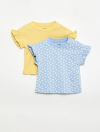 Set van 2 T-shirts met korte mouwen van jerseytricot
