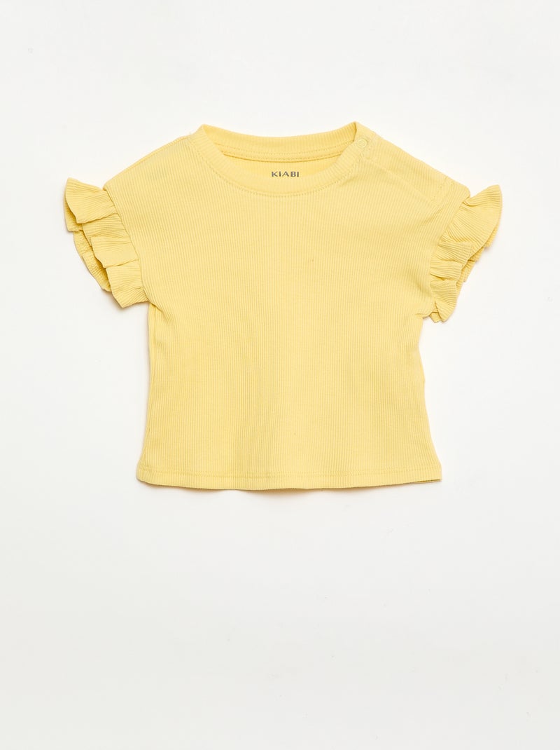 Set van 2 T-shirts met korte mouwen van jerseytricot Blauw - Kiabi