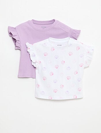 Set van 2 T-shirts met korte mouwen van jerseytricot