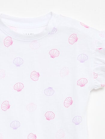 Set van 2 T-shirts met korte mouwen van jerseytricot