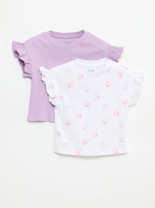 Set van 2 T-shirts met korte mouwen van jerseytricot - Kiabi
