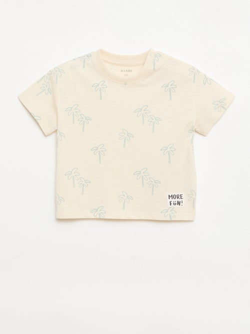 Set van 2 T-shirts met korte mouwen van katoenen jerseytricot - Kiabi