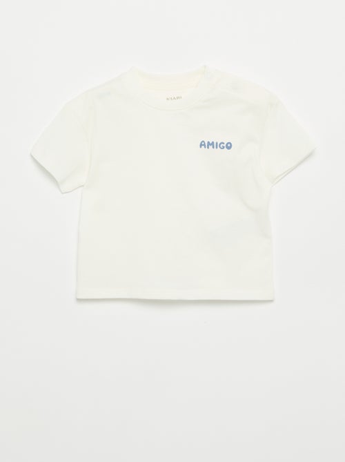 Set van 2 T-shirts met korte mouwen van katoenen jerseytricot - Kiabi