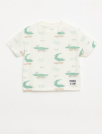 Set van 2 T-shirts met korte mouwen van katoenen jerseytricot