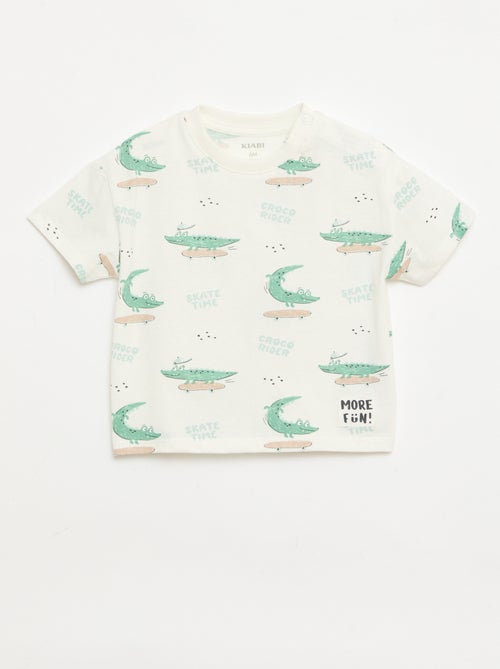 Set van 2 T-shirts met korte mouwen van katoenen jerseytricot - Kiabi