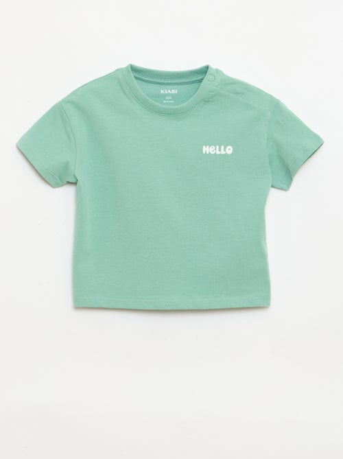 Set van 2 T-shirts met korte mouwen van katoenen jerseytricot - Kiabi