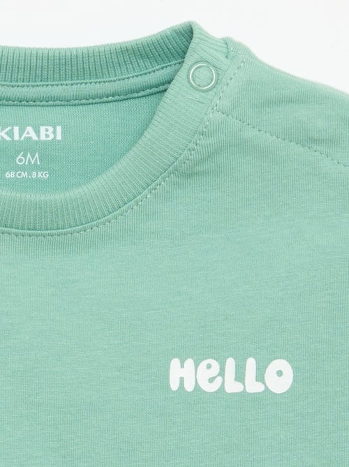 Set van 2 T-shirts met korte mouwen van katoenen jerseytricot - Kiabi