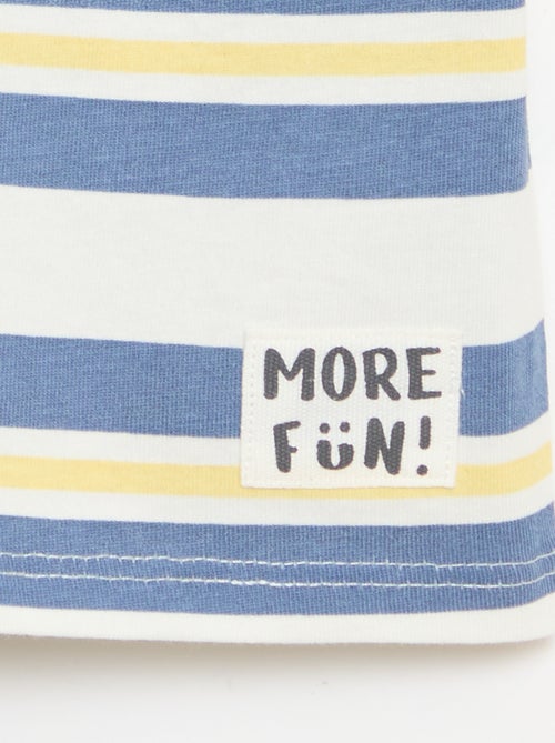 Set van 2 T-shirts met korte mouwen van katoenen jerseytricot - Kiabi