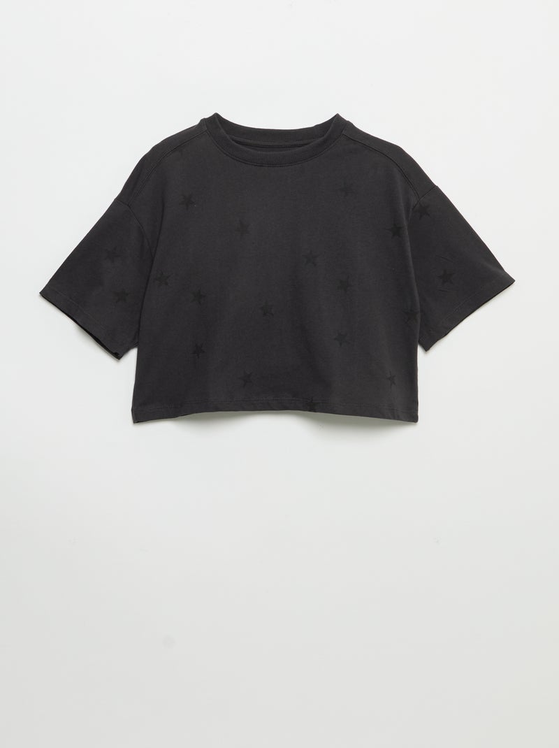 Set van 2 T-shirts met korte mouwen Zwart - Kiabi
