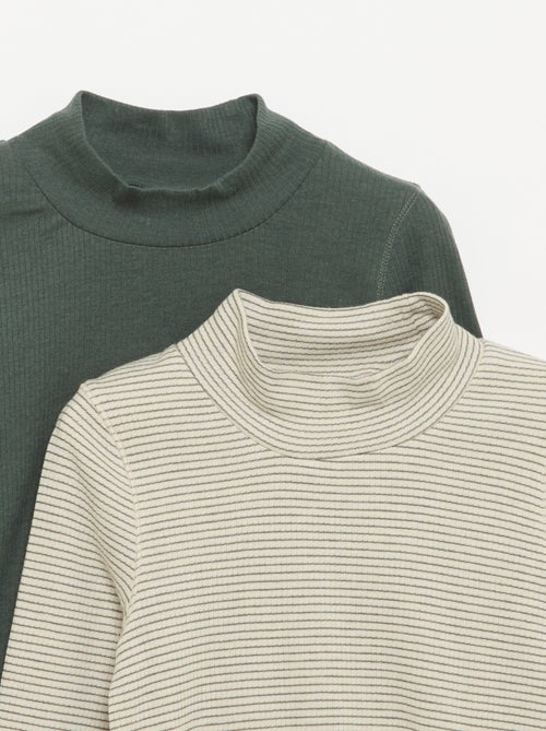 Set van 2 T-shirts met lange mouwen - Kiabi
