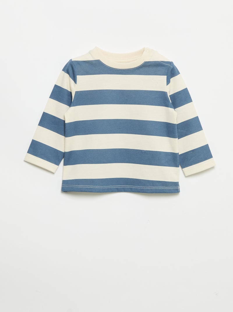 Set van 2 T-shirts met lange mouwen Blauw - Kiabi