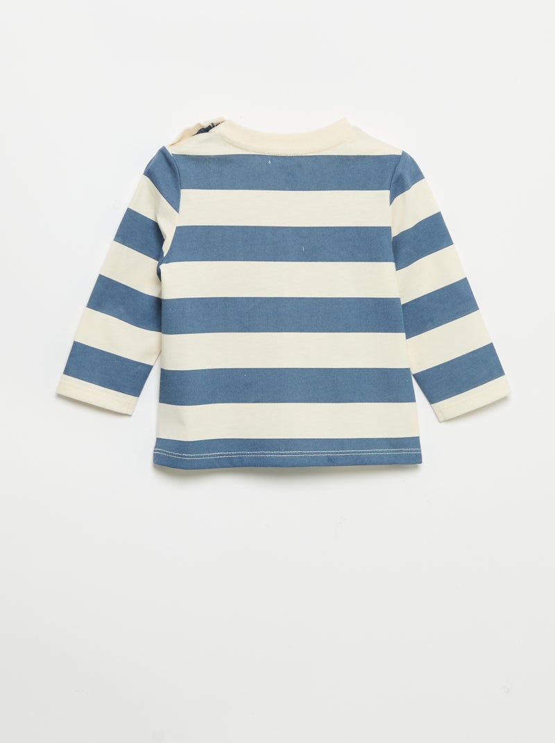 Set van 2 T-shirts met lange mouwen Blauw - Kiabi