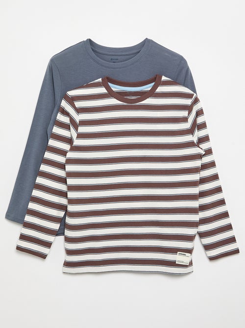Set van 2 T-shirts met lange mouwen - Kiabi