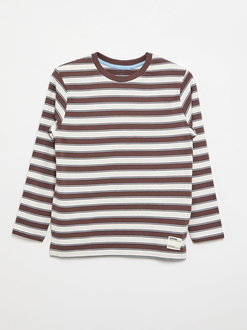 Set van 2 T-shirts met lange mouwen Bruin - Kiabi