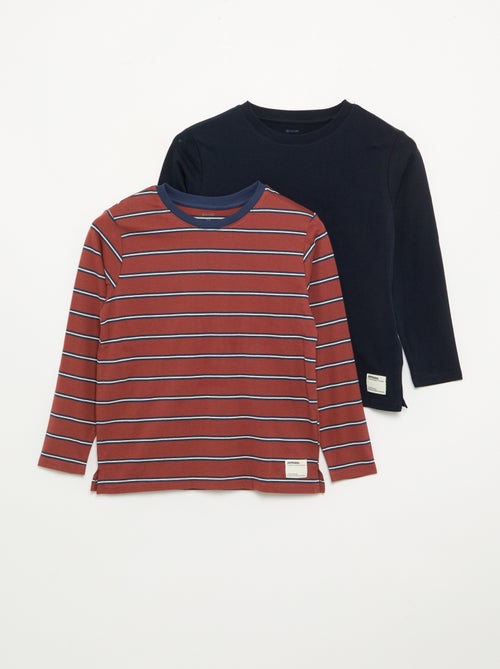 Set van 2 T-shirts met lange mouwen - Kiabi