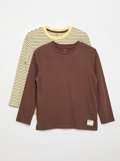 Set van 2 T-shirts met lange mouwen - Kiabi