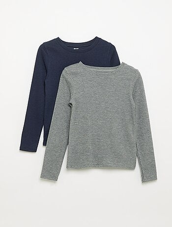 Set van 2 T-shirts met lange mouwen