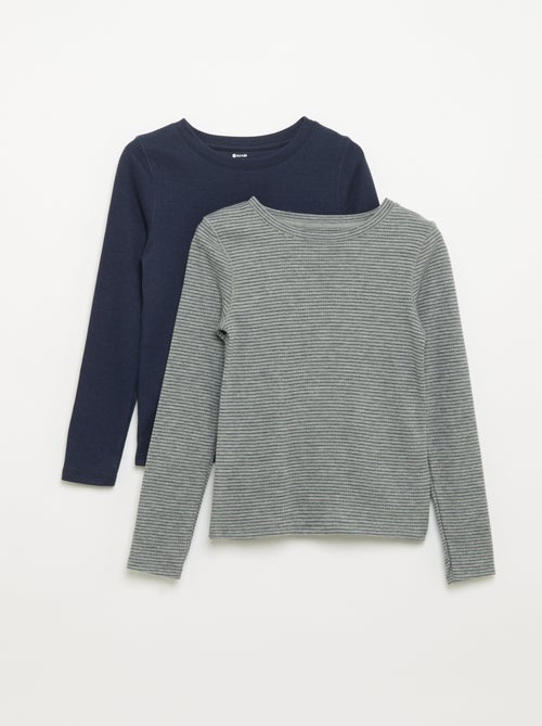 Set van 2 T-shirts met lange mouwen - Kiabi