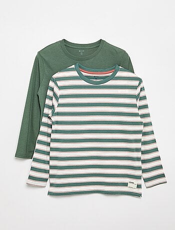 Set van 2 T-shirts met lange mouwen