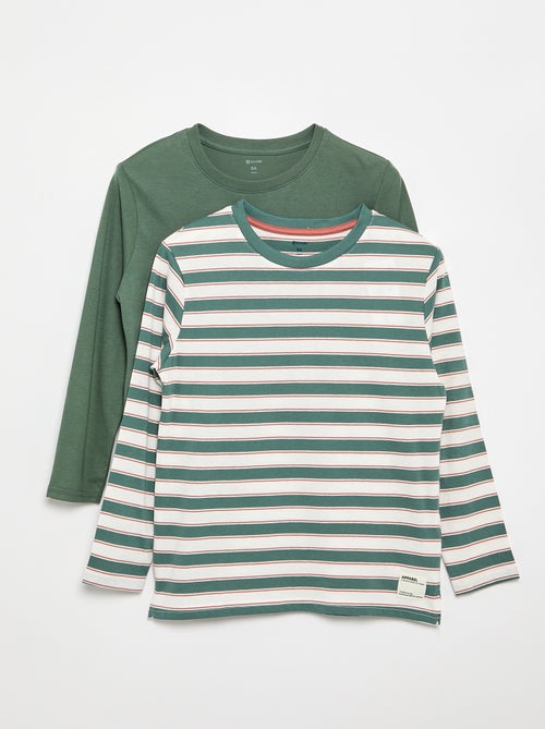 Set van 2 T-shirts met lange mouwen - Kiabi