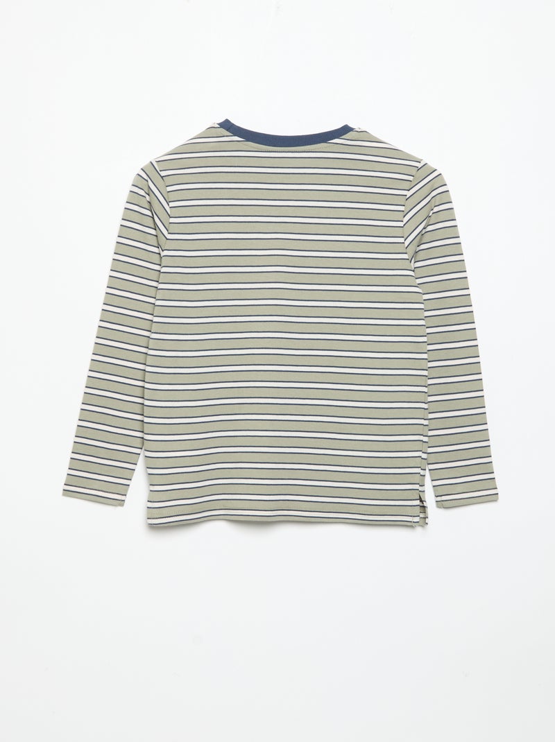 Set van 2 T-shirts met lange mouwen Groen - Kiabi
