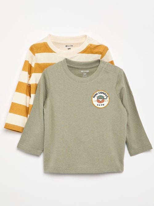 Set van 2 T-shirts met lange mouwen - Kiabi