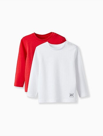 Set van 2 t-shirts met lange mouwen