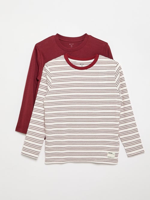 Set van 2 T-shirts met lange mouwen - Kiabi
