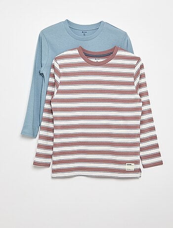 Set van 2 T-shirts met lange mouwen
