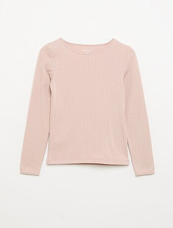 Set van 2 T-shirts met lange mouwen van fantasietricot