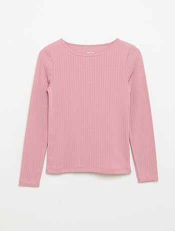 Set van 2 T-shirts met lange mouwen van fantasietricot