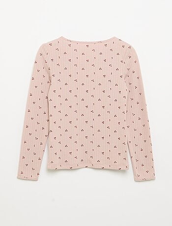 Set van 2 T-shirts met lange mouwen van fantasietricot